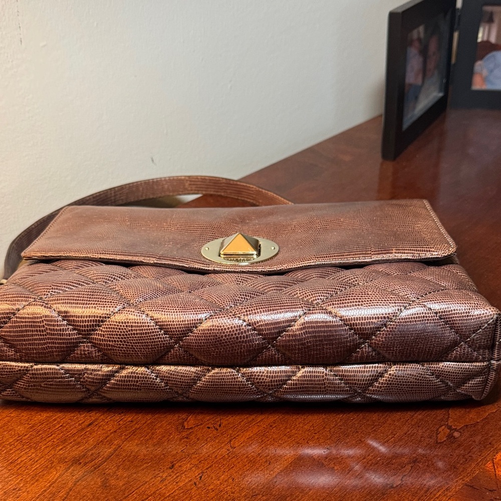 Kate Spade EUC Charlize Liberty Street Quilted Leather Brown Shoulder Bag - Picture 9 of 10